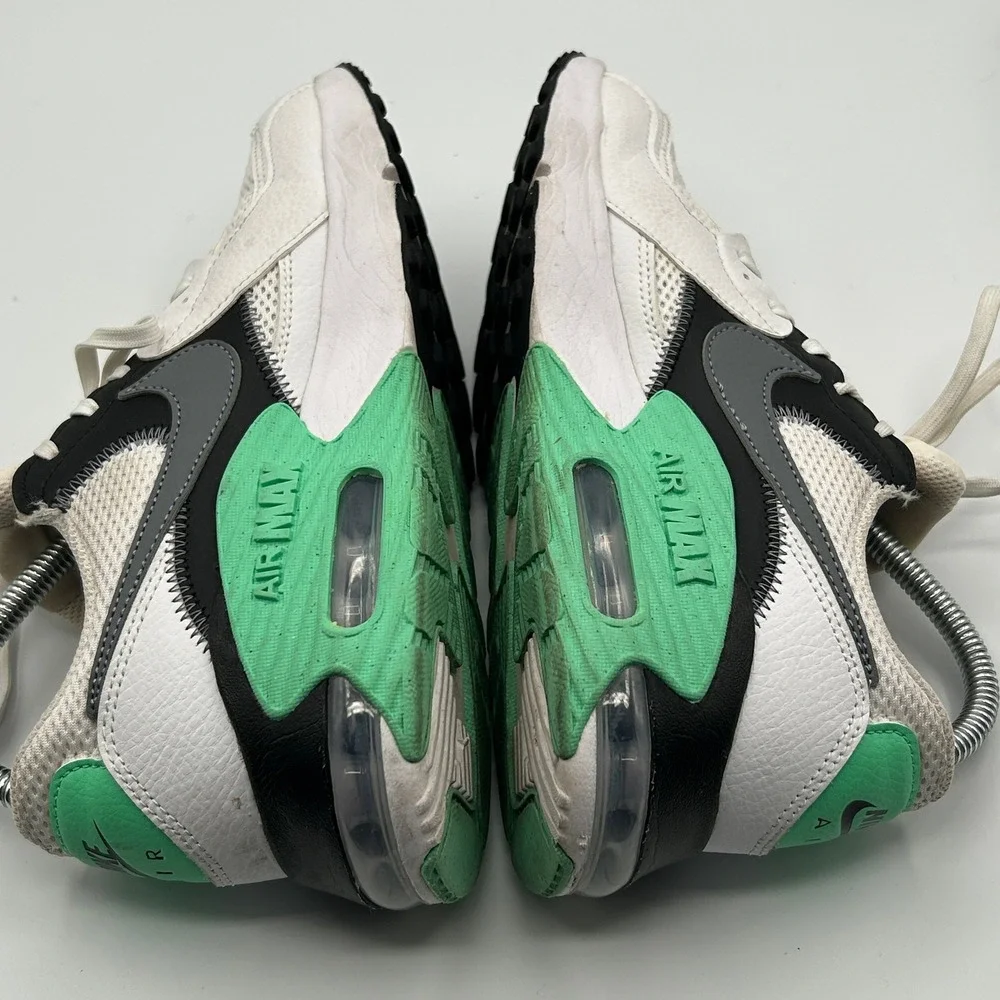 Nike Air Max Excee Sneakers Womens 8 White Green Low Top Running Shoes